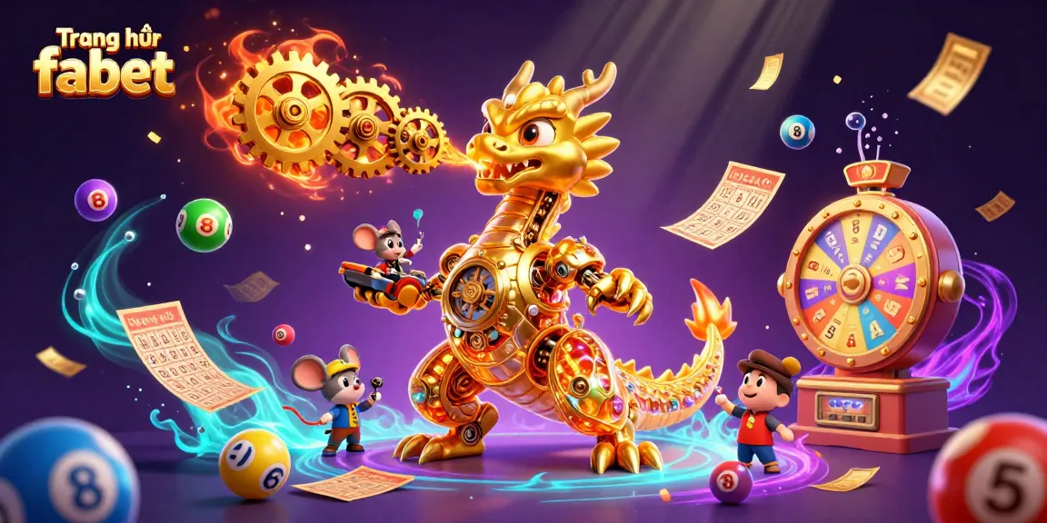 Experience the excitement at Trang chủ fabet with vibrant lottery elements and a golden dragon!