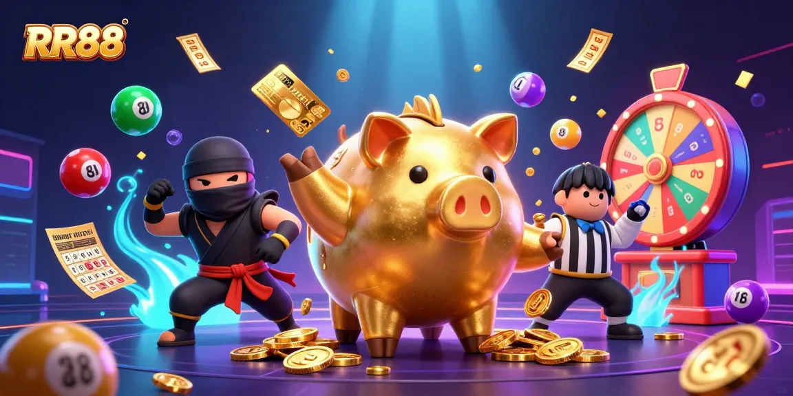 Experience the thrill of RR88 gaming with dynamic characters and vibrant gambling elements in motion.