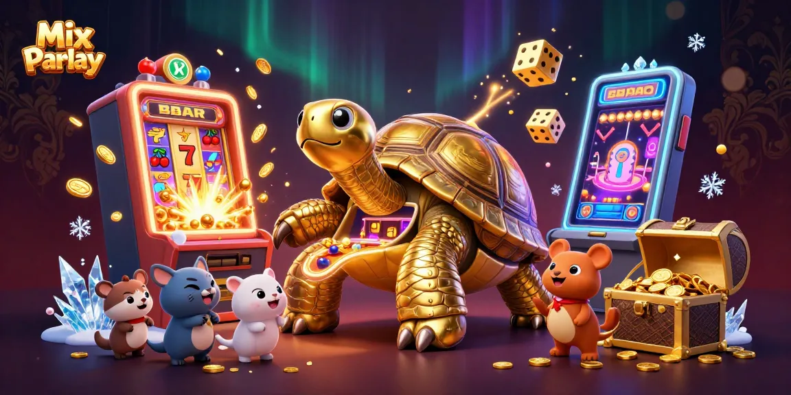 Engage in thrilling Mix Parlay betting with lively 3D casino scene bursting with energy and rewards.