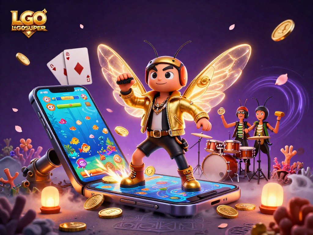 Engage in thrilling gameplay with LGOSUPER through dynamic fish shooting game elements and vibrant characters.