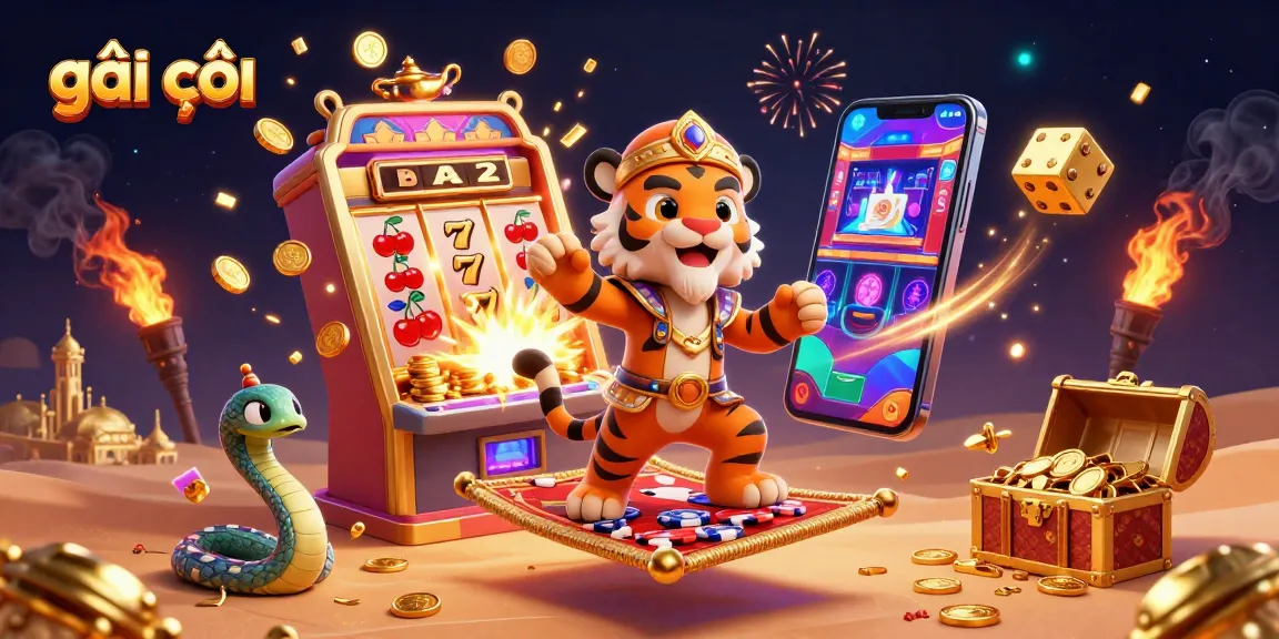 Win big with gái gọi as the tiger sultan and genie bring vibrant casino excitement.