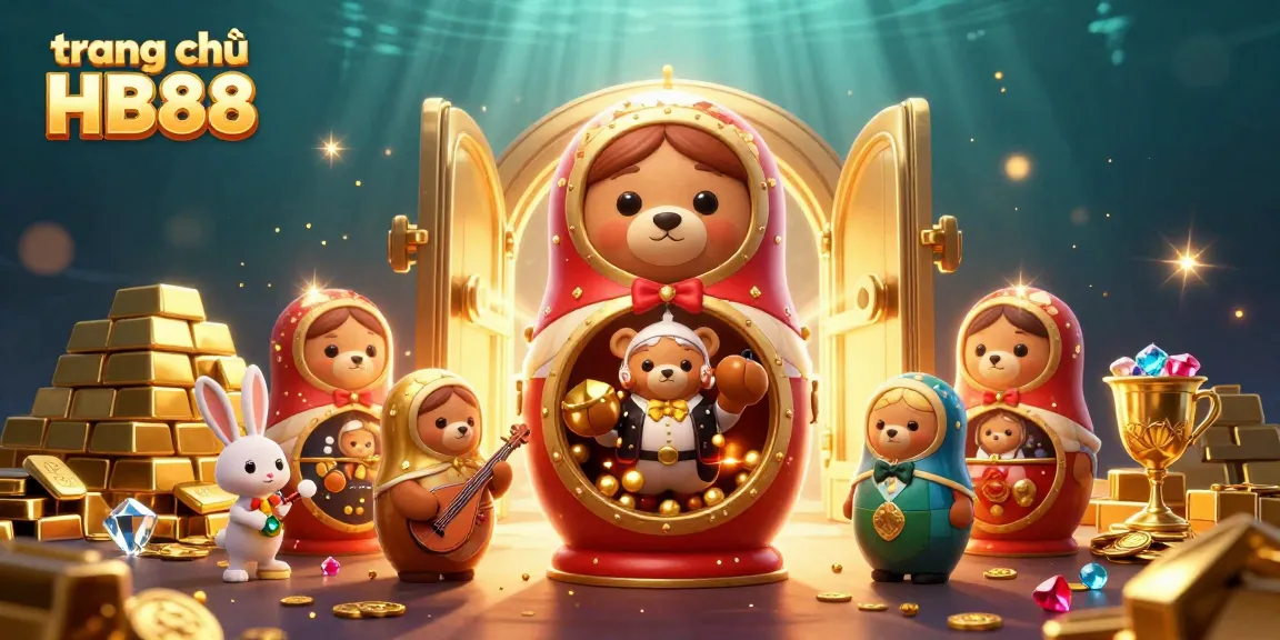 Experience the excitement of trang chủ HB88 with vibrant casino characters and treasures.