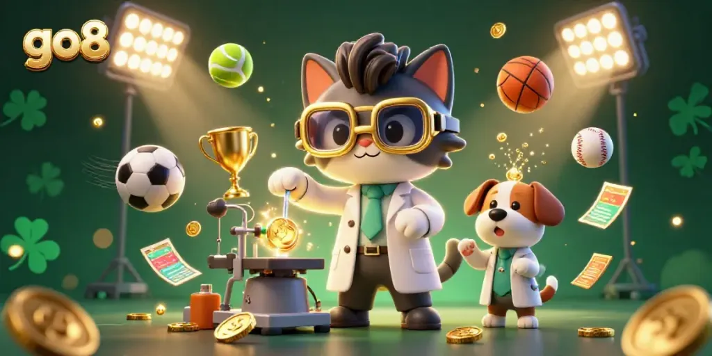 Experience thrilling sports betting with go8 in an engaging, dynamic scene of excitement and action.