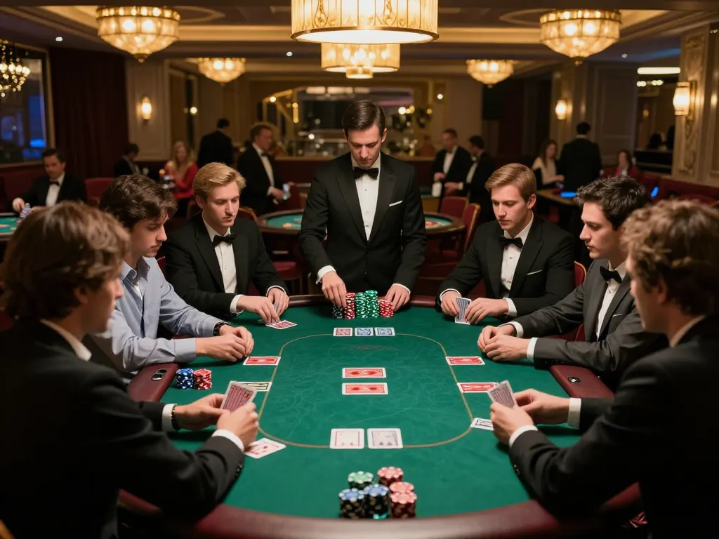Players engaged in a thrilling poker game at a casino showcasing the 88clbgo experience.