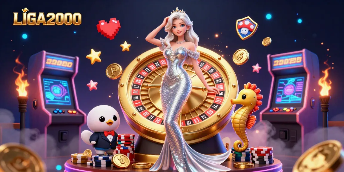 Terlibat dengan suasana kasino LIGA2000 yang memukau menampilkan roda roulette yang berkilau dan karakter-karakter yang menawan.