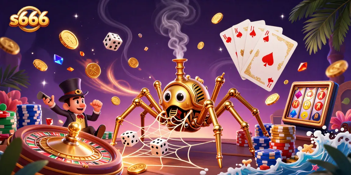 Experience top-tier gaming action at s666 with a lavish steampunk twist in this 3D illustration.