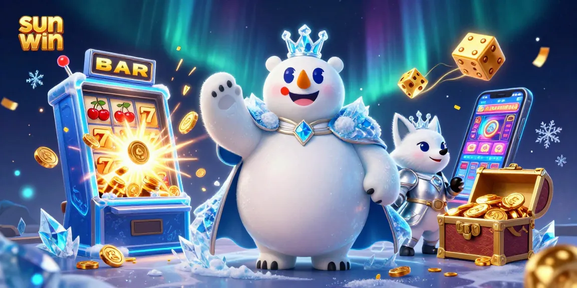 Win big at sun win with colorful slot machines and vibrant casino elements.