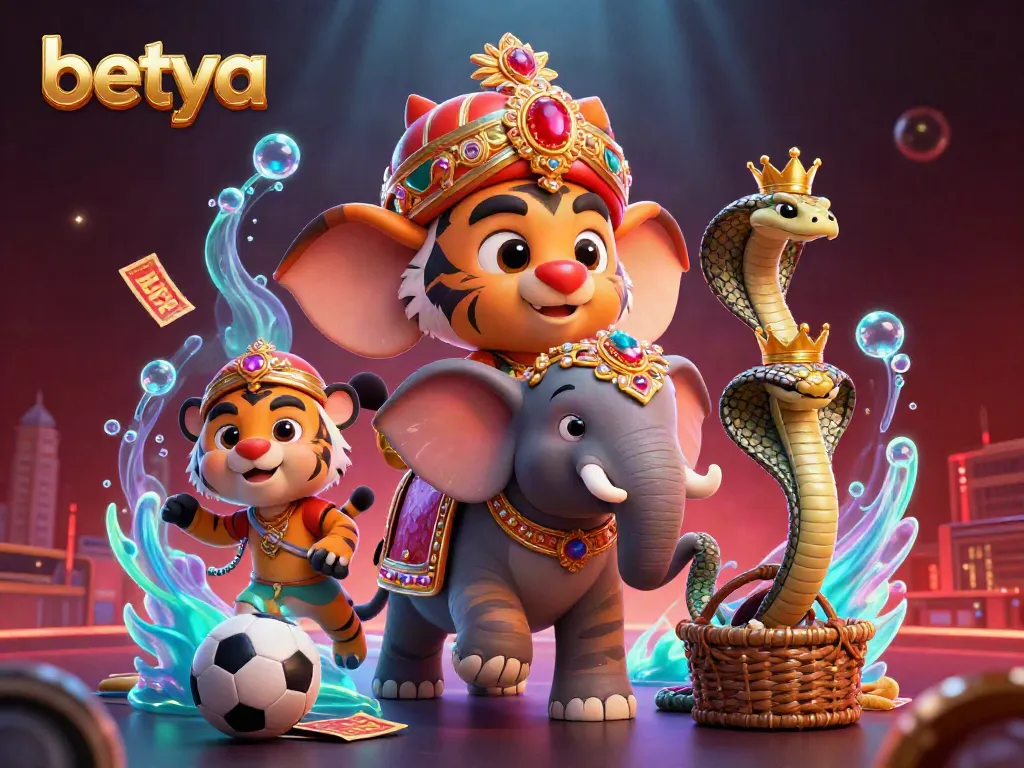 Betya brings excitement to sports betting with dynamic imagery of a tiger and elephant.