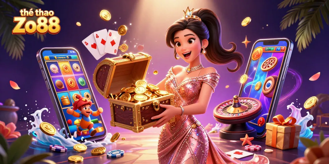 Experience the excitement of thể thao Zo88 with a stunning treasure chest overflowing with riches.