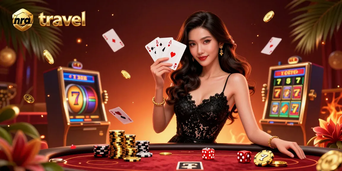 Enhance your gameplay experience with nra travel's premium poker atmosphere, featuring iconic cards and elegant decor.
