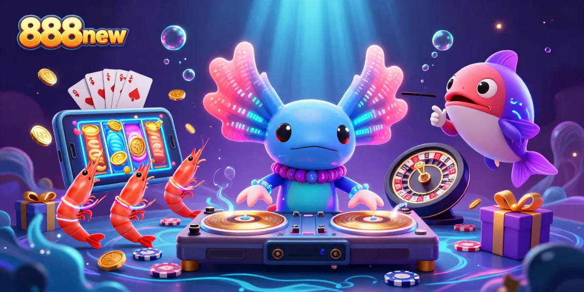 Spin the reels and win with 888new in this vibrant underwater casino scene full of excitement.