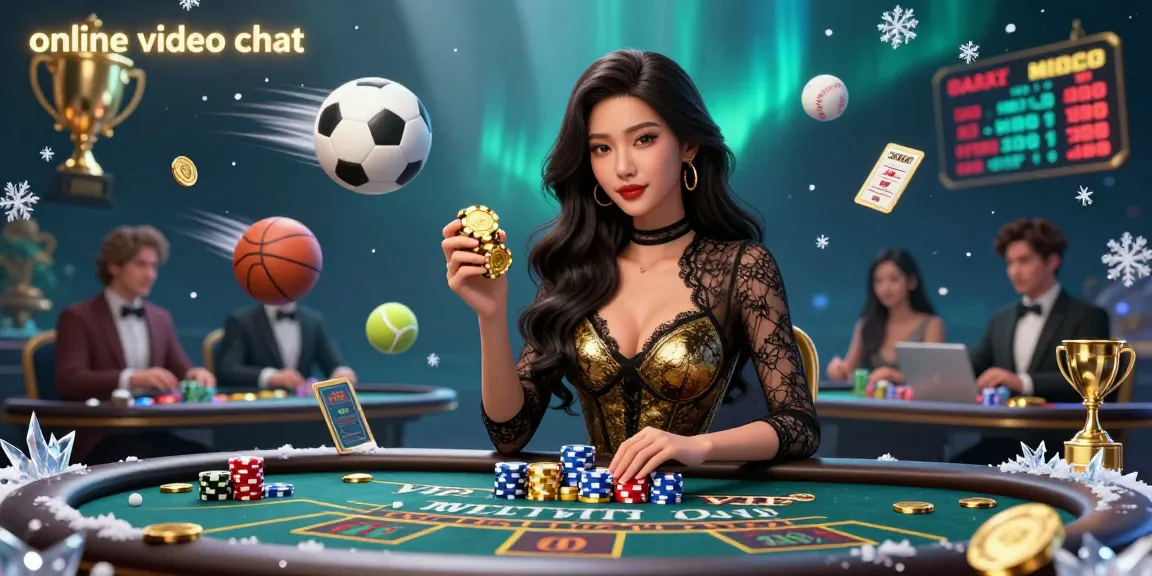Engage in dynamic online video chat with exclusive VIP baccarat experience, featuring high-value casino elements.