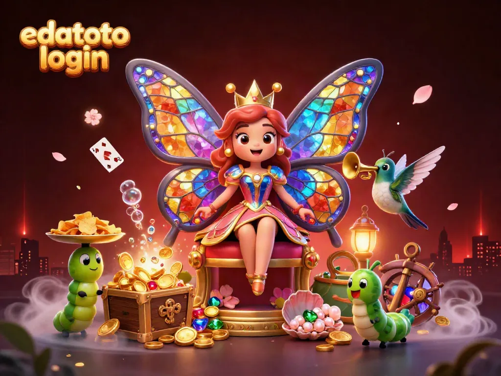 Experience seamless entertainment with edatoto login in a vibrant and enchanting casino scene packed with dynamic game elements.