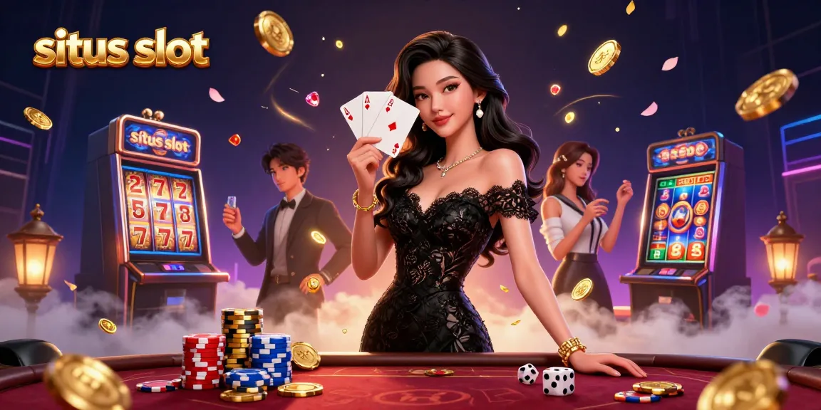 Rasakan kegembiraan situs slot dengan adegan kasino yang penuh warna ini yang menampilkan momen-momen kemenangan.