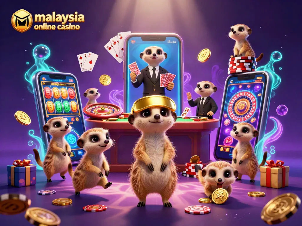 Engage with vibrant casino action in this 3D illustration representing the malaysia online casino scene.