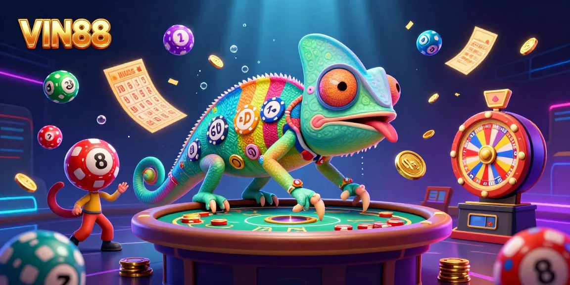 Join the excitement at VIN88 with vibrant symbols of chance and fortune amidst thrilling gaming elements.