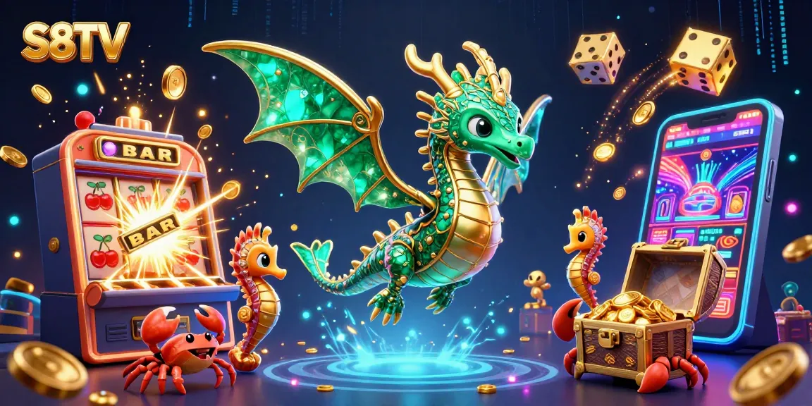 S8TV offers thrilling live sports betting experiences, showcasing a dynamic underwater realm of dragons and treasure.