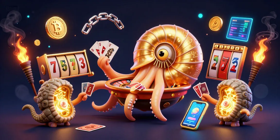 Experience an exciting slot scene with a giant nautilus and vibrant game elements creating action.