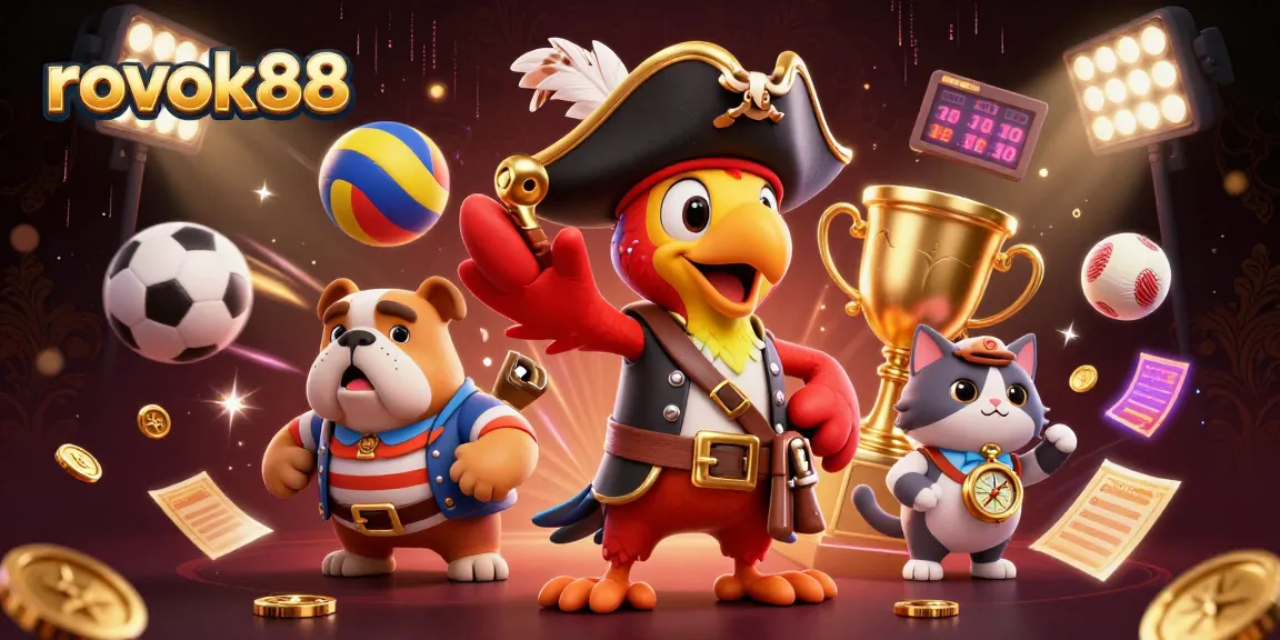 Spin the reels with rokok88 showcasing vibrant sports elements in a dynamic casino scene.