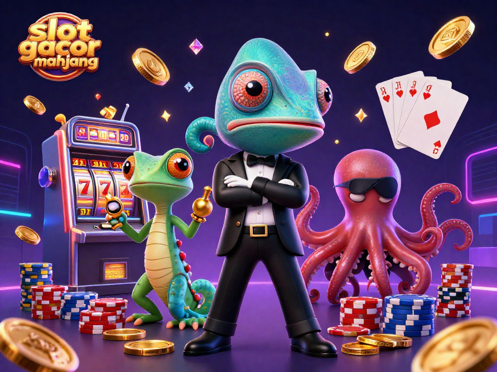 Experience the excitement of slot gacor mahjong with vibrant casino elements and characters in action.