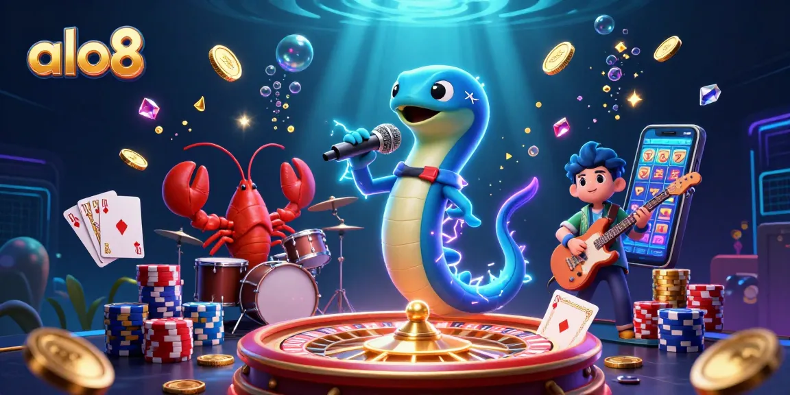 Experience exciting casino entertainment with alo8 in this mesmerizing underwater scene featuring lively characters.