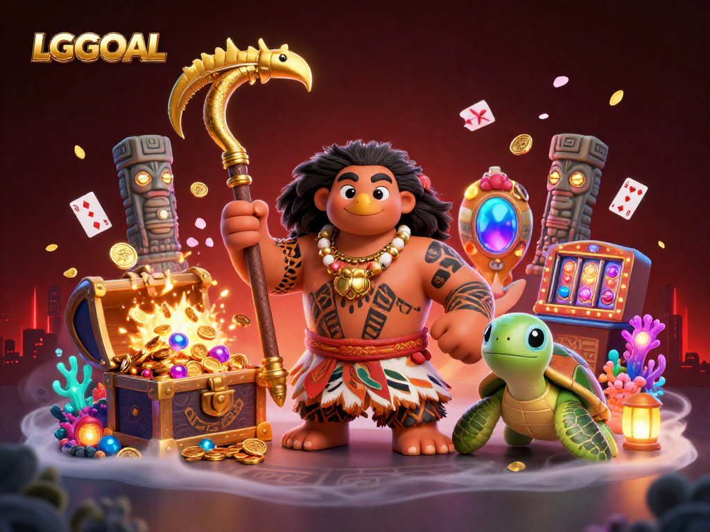 Experience thrilling gameplay at LGOGOAL with vibrant casino elements and dynamic characters.