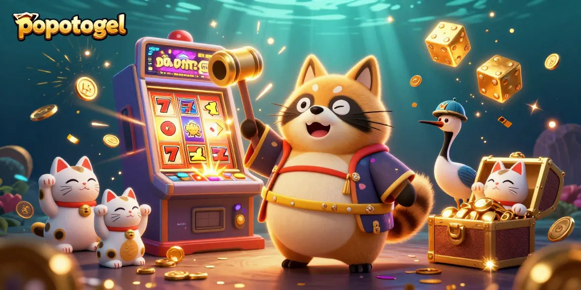 Experience popotogel's vibrant casino adventure with playful characters and exciting slot elements.