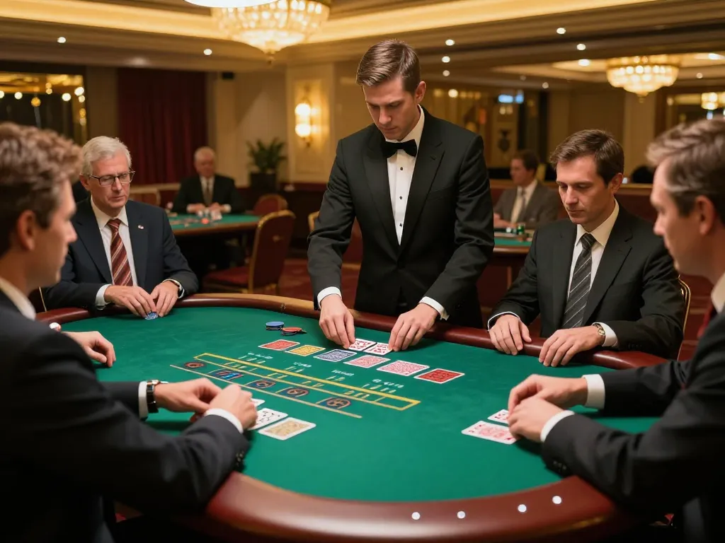 Experience strategic gameplay at mantra88's blackjack table, players engaged in decision-making