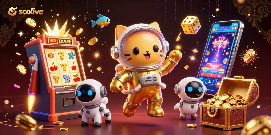 Socolive offers thrilling slot experiences surrounded by cosmic characters and vibrant casino elements.
