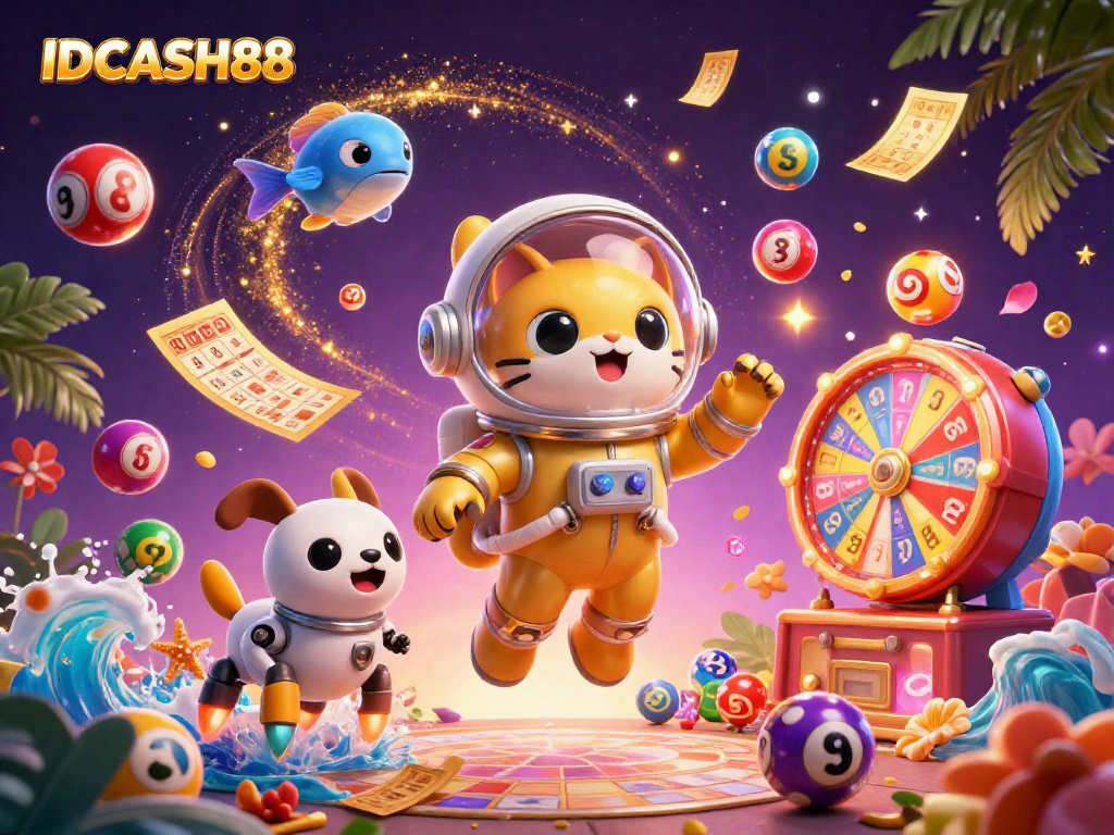 Experience thrilling gameplay with IDCASH88's dynamic features and vibrant lottery elements.