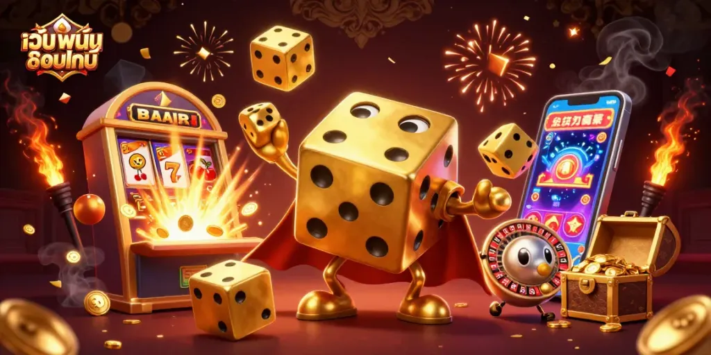 เล่นสนุกกับ เว็บพนันออนไลน์ ผ่านภาพสวยงามของลูกเต๋าทองและสล็อต Jackpot