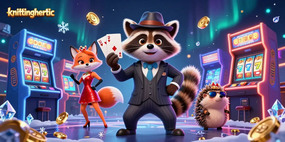 Experience thrilling gameplay with knittingheretic's vibrant casino illustration showcasing rich colors and characters.
