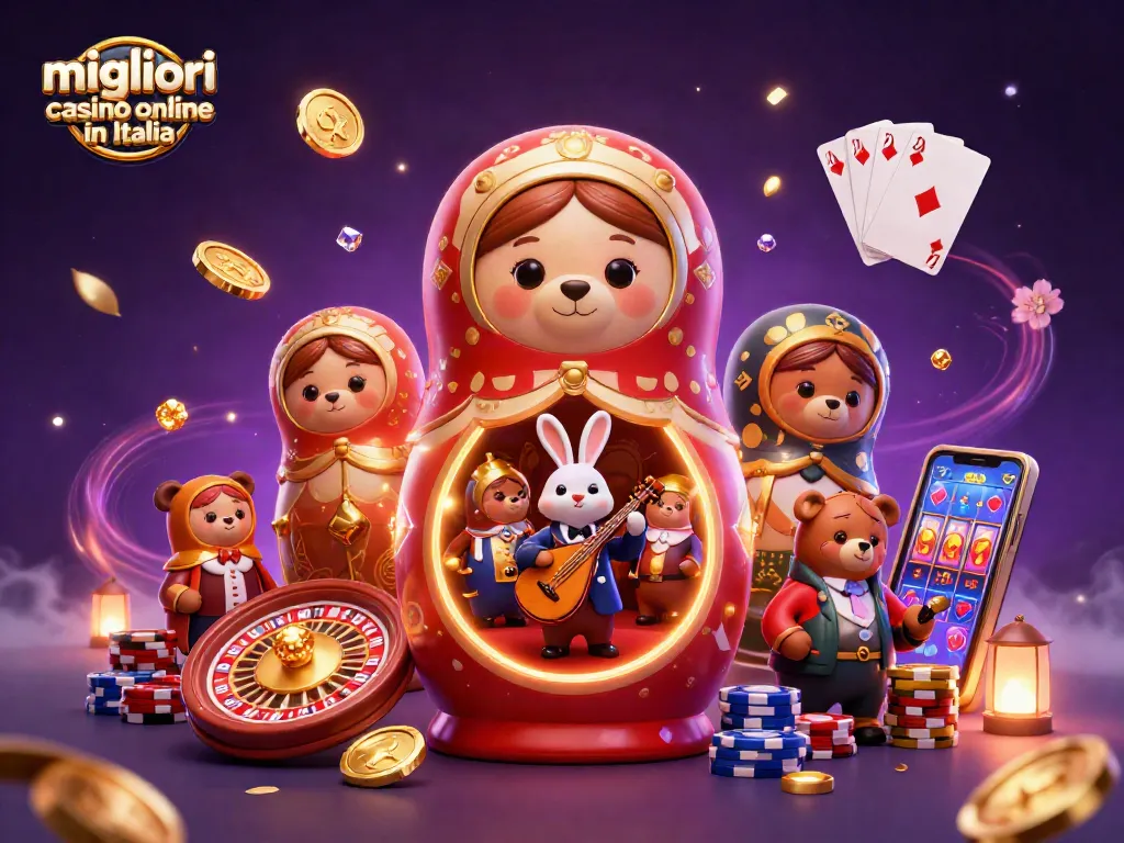 Scopri i migliori casinò online in Italia con questa illustrazione 3D vibrante e coinvolgente.