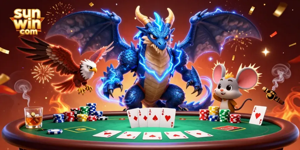Experience the thrilling action at sun win com with vibrant casino elements and dynamic characters in an electrifying setting.