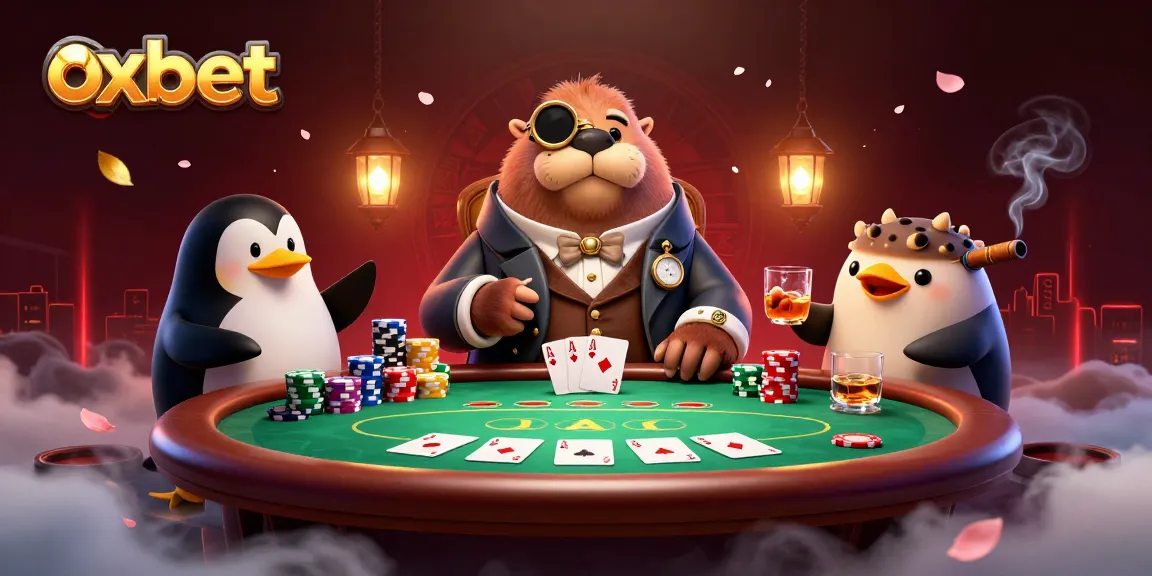 Experience exciting poker action with oxbet's whimsical characters in a captivating underwater scene.