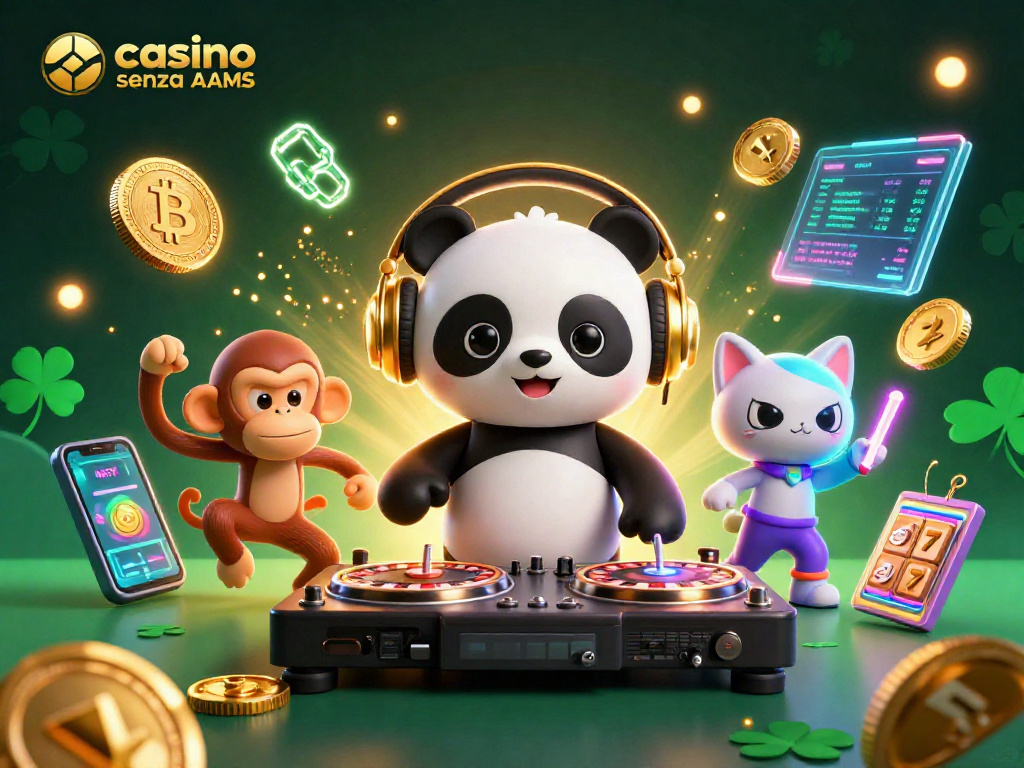 Scopri le emozioni del casino senza AAMS con un panda DJ, una scimmia ballerina e un gattino nel mondo delle scommesse!
