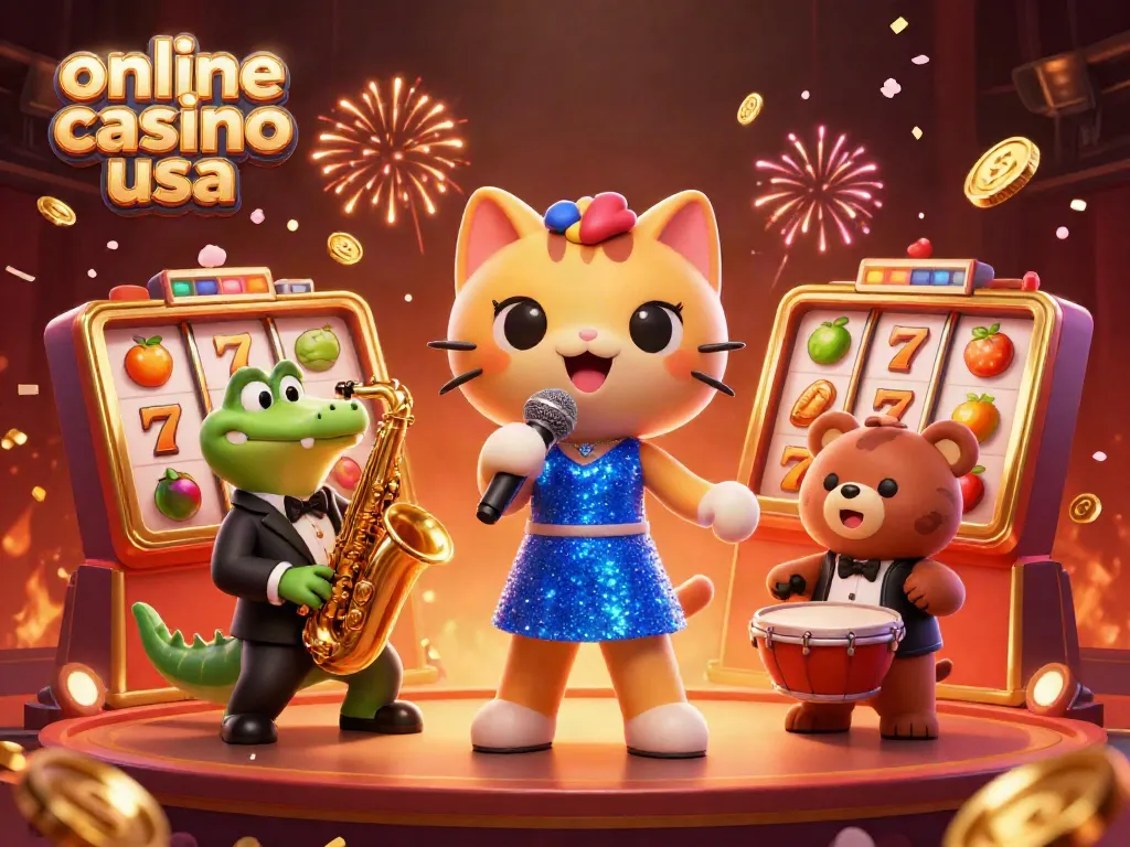Enjoy live performances at the top online casino USA with vibrant gaming elements and characters.