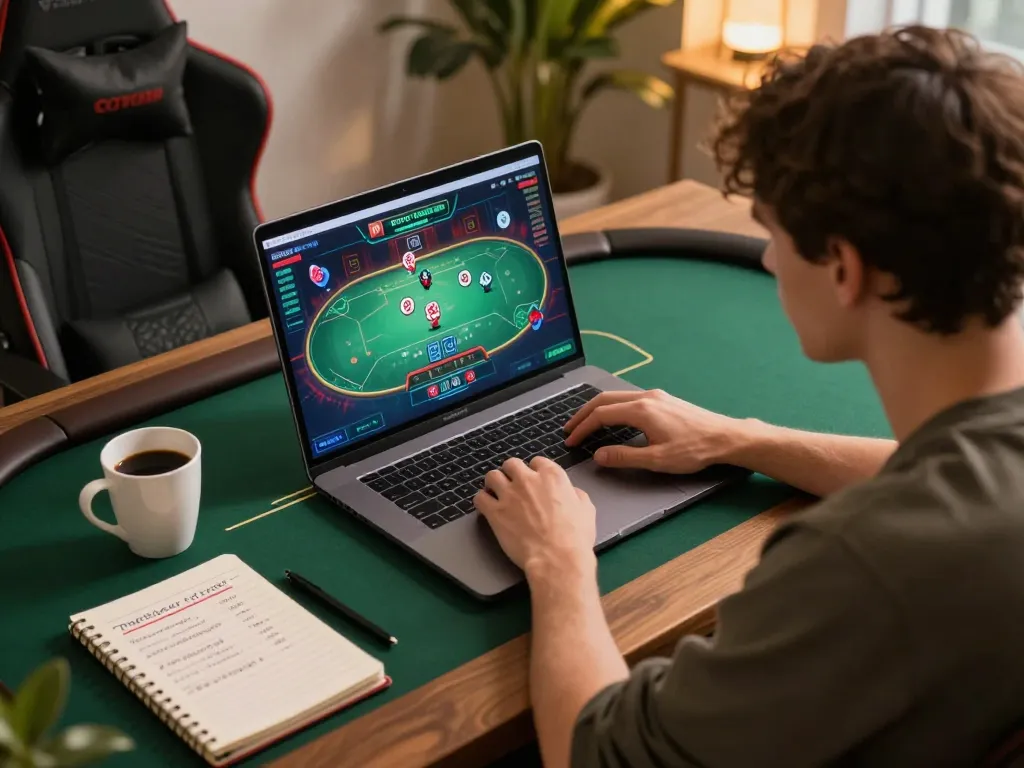 Engage in exciting online gameplay at nego77 login with a user focused on poker strategies and betting.