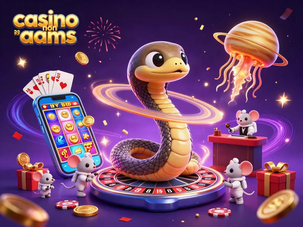 Posizionati nei casinò non AAMS: giocatori piazzano scommesse sulle anse del serpente Saturno con elementi di gioco diversificati.