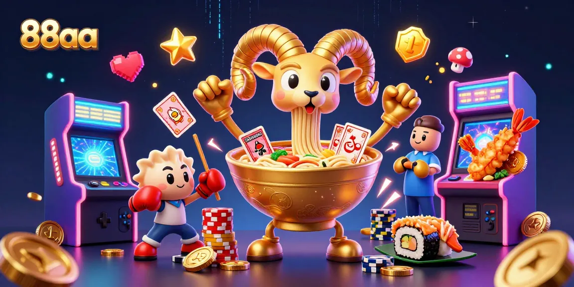Engage with exciting 88aa casino games featuring a vibrant 3D illustration of fun characters.
