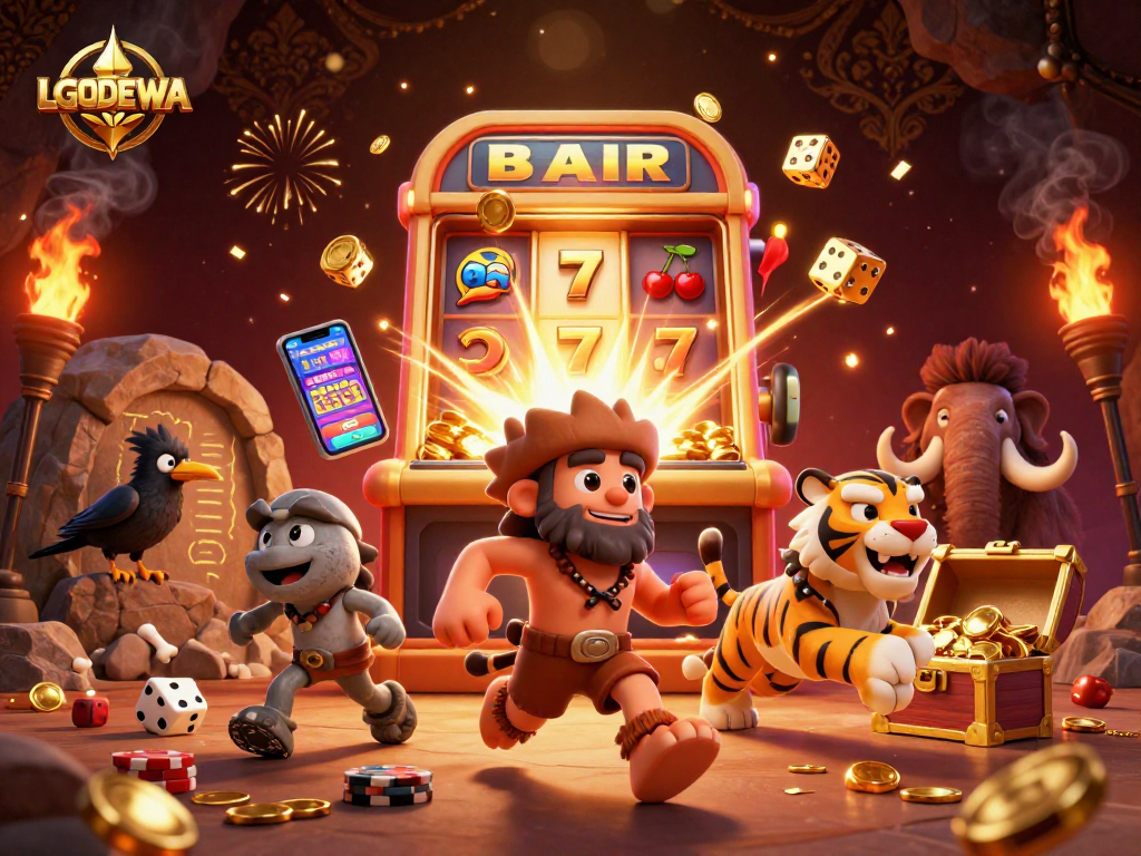 Spin to win at LGODEWA's vibrant prehistoric casino with thrilling slot machines and interactive games.
