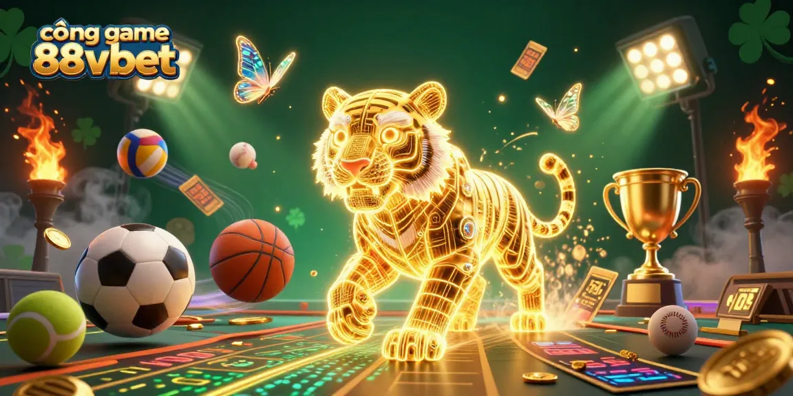 Engage in thrilling bets with cổng game 88vbet featuring vibrant casino-themed elements and characters.