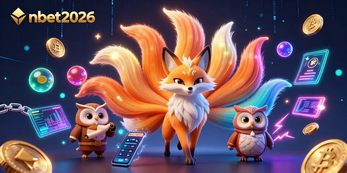 Experience the excitement of nbet2026 with vibrant characters and crypto elements in a dynamic casino scene.