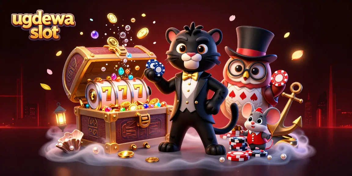 Experience thrilling action with the ugdewa slot as characters deal with excitement amidst vibrant casino elements.