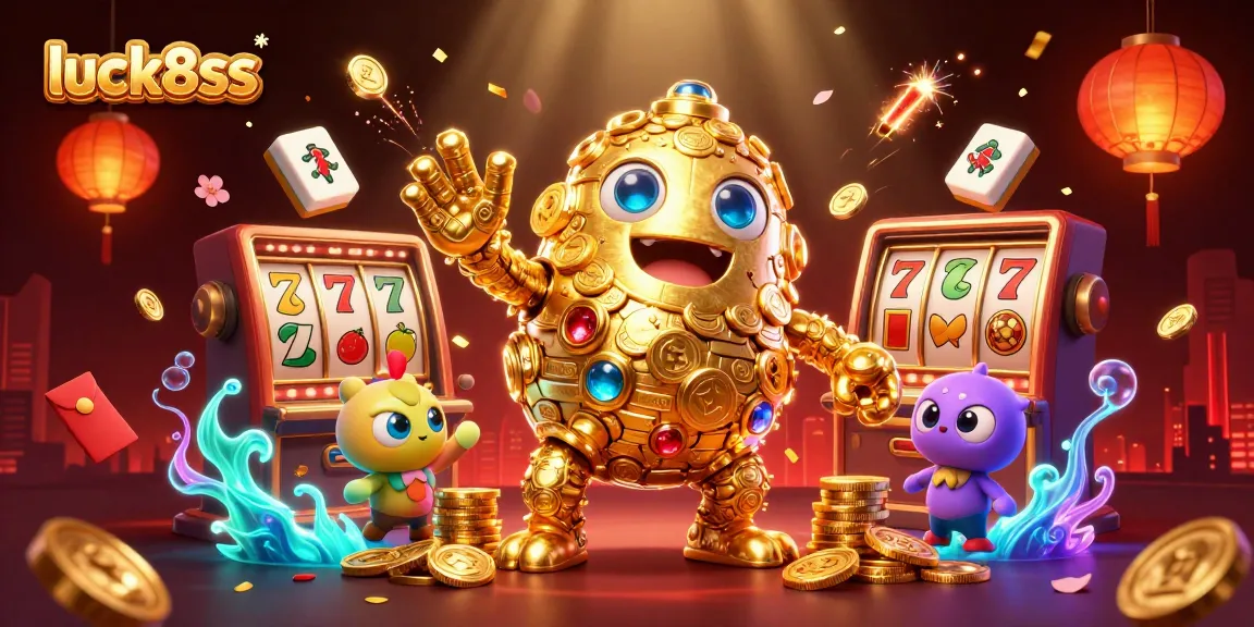 Experience exciting gameplay with luck8ss as ancient gold golem and slot elements captivate your attention.