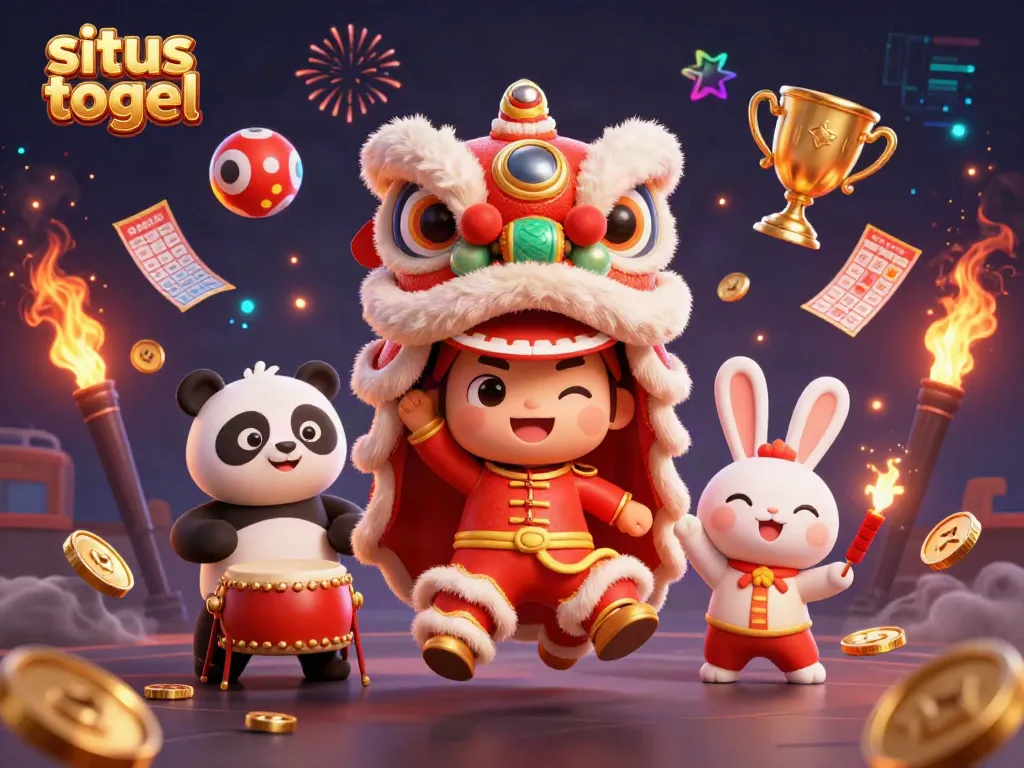 Experience exciting situs togel action with vibrant characters and lottery elements bursting with energy.
