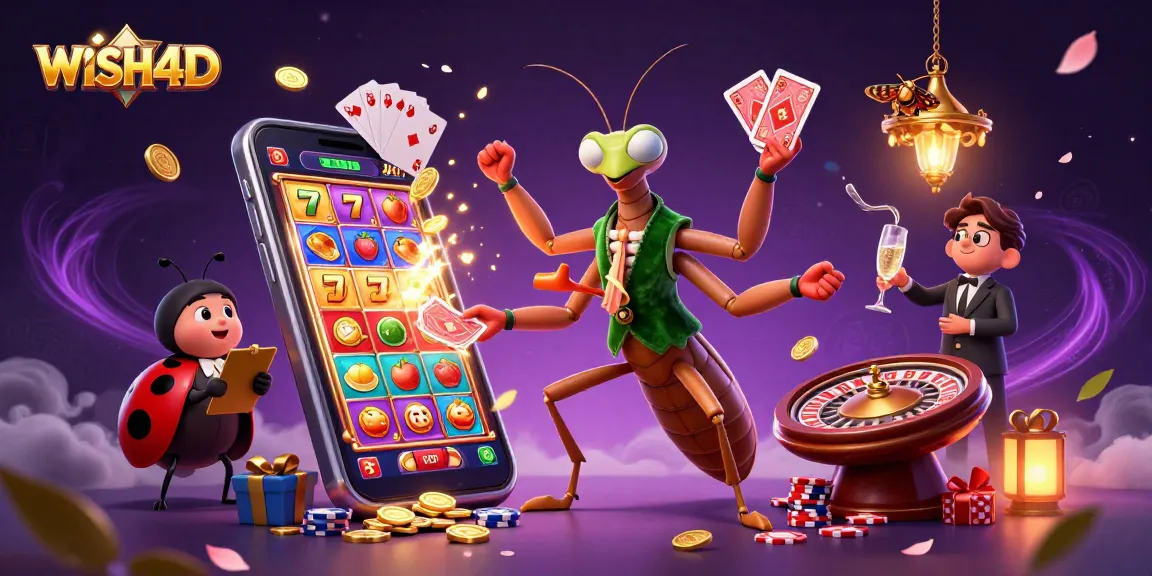 Engage in the thrill of WISH4D slot gaming with vibrant characters and dynamic action.