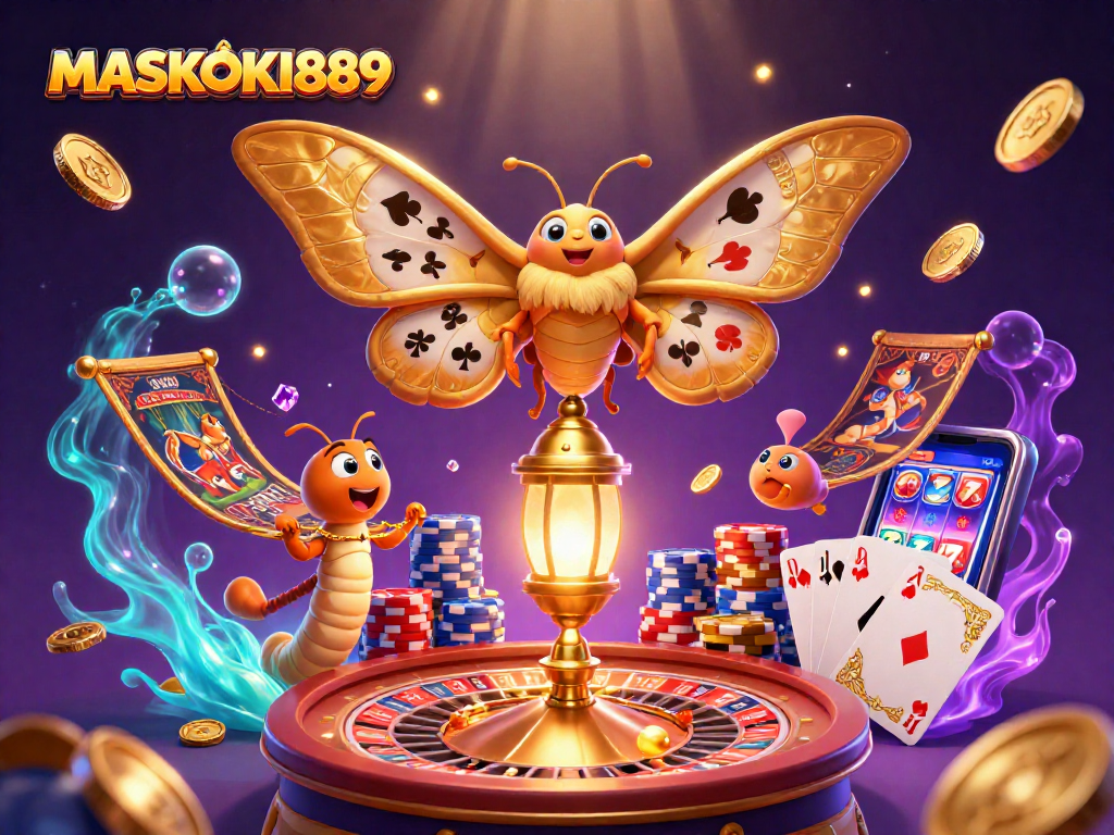 Experience thrilling gameplay with MASKOKI889's casino art illustrating jackpot dreams and winning strategies.
