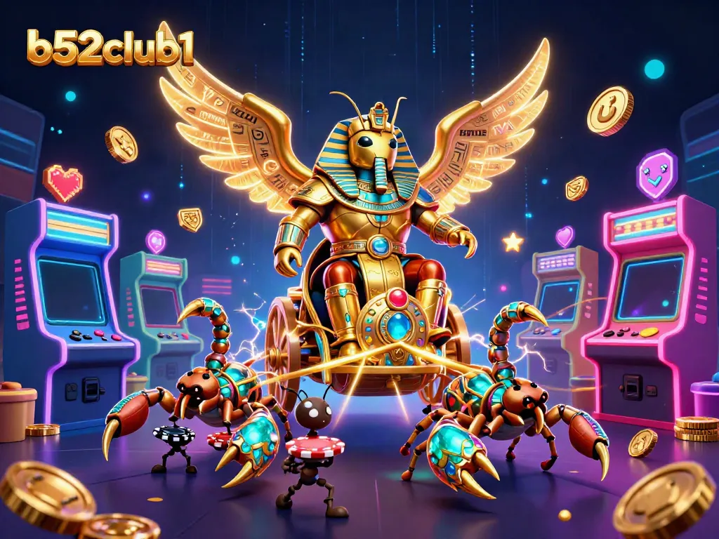 Engage in thrilling gameplay with b52club1, featuring dynamic 3D characters and exciting casino elements.