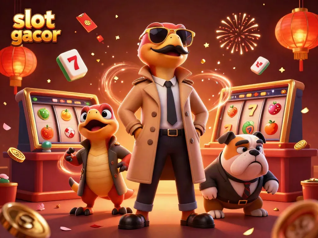 Catch the thrill of slot gacor with raptors trying to sneak into a VIP casino lounge.